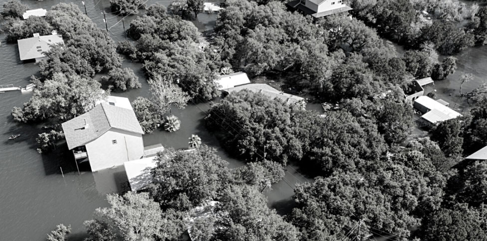 Flooded village